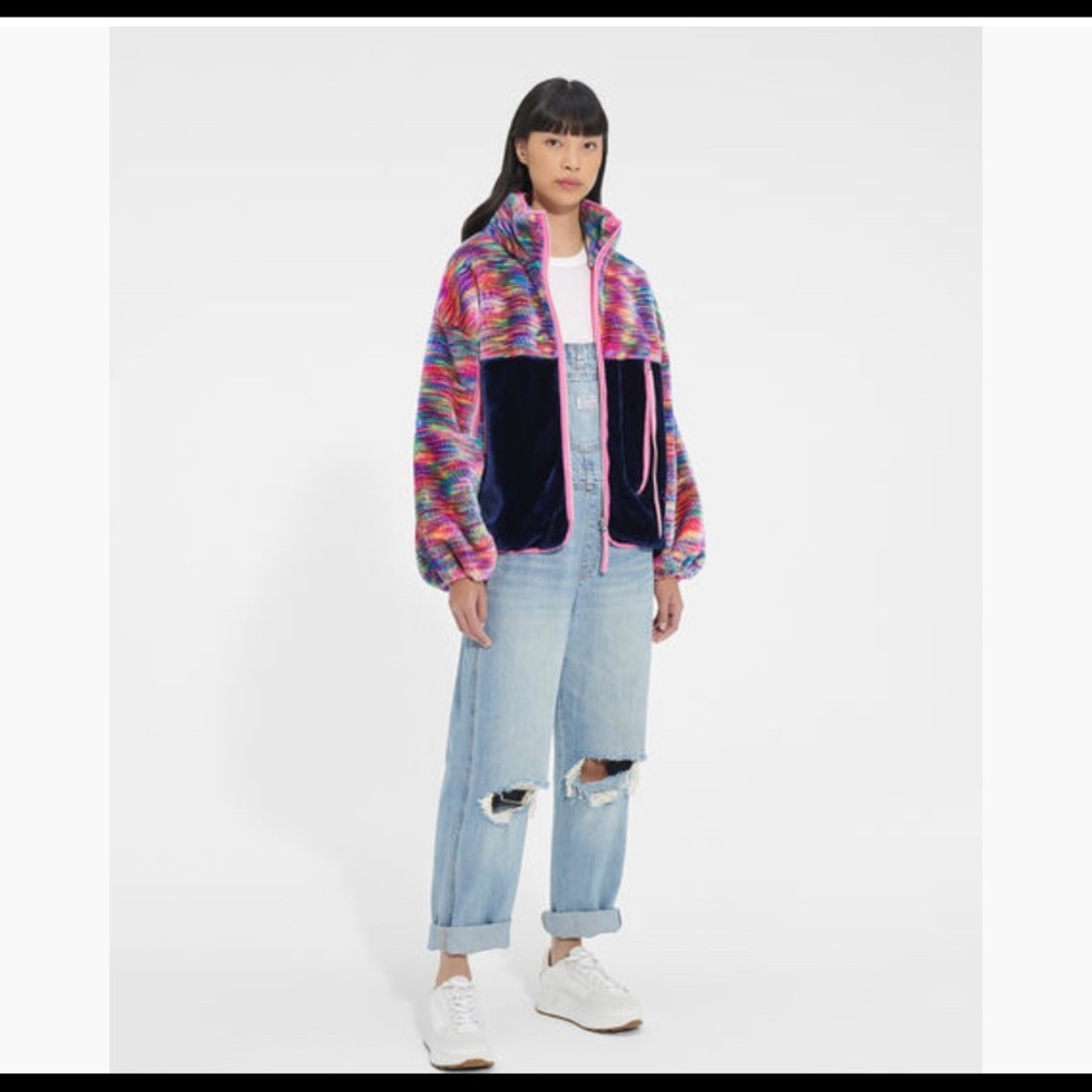 UGG Multicolor Sweater with Pink and Blue Accents